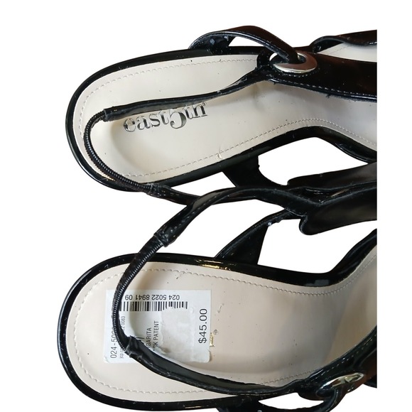 East 5th Womens Slingback Sandals  Low Heel Black Silver Size 8.5 M MSRP$45#1172 - Picture 8 of 12